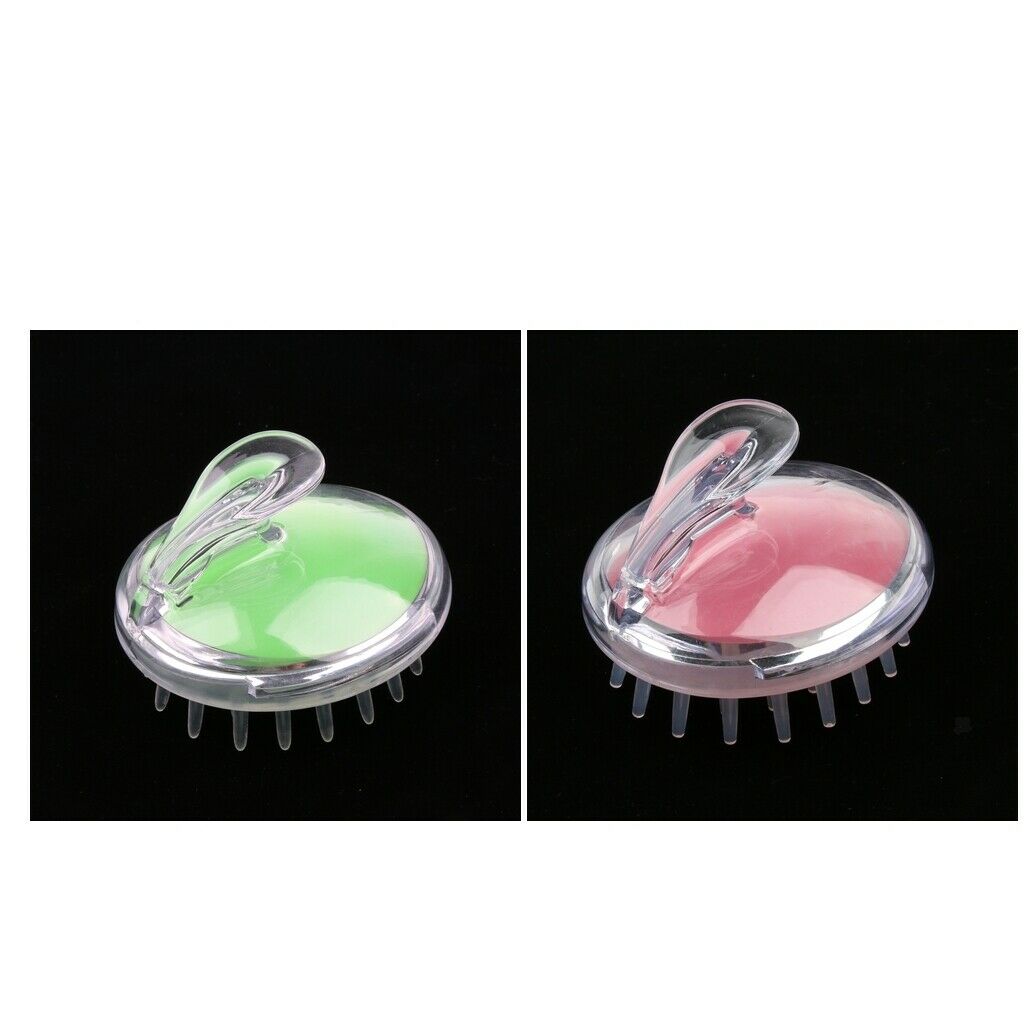 2 Pieces Round Scalp Massager Brush Brush Growth Head Shampoo
