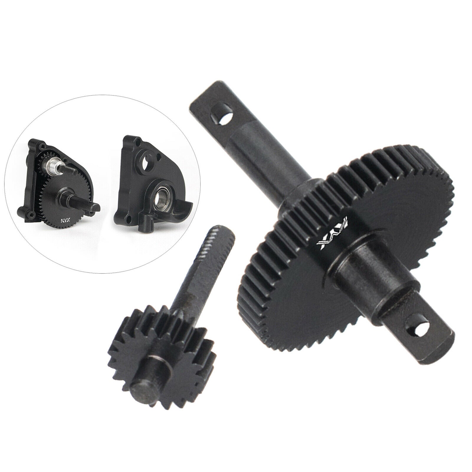 Stainless Steel Transmission Box Kits for SCX24 Remote Control Car Black