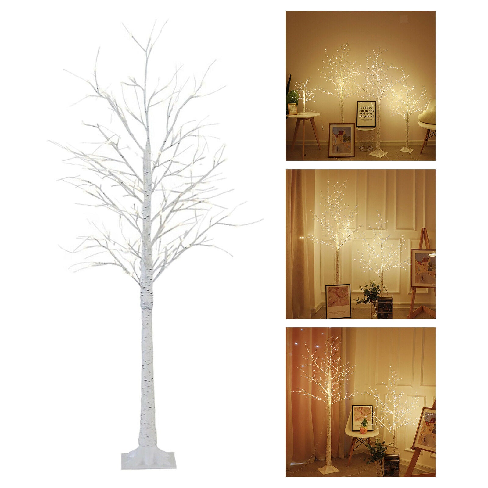 LED Birch Tree Light for Home Decor Ornament 60cm 55 LED without Remote