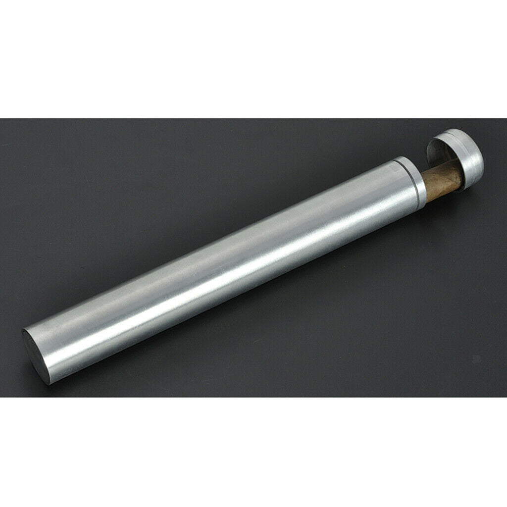 Classic Aluminum Travel Cigar Tube Humidor Holder Cigar Case