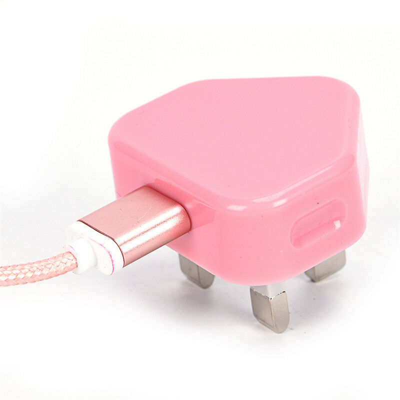 UK Mains Wall 3 Pin USB Plug Adapter Charger Power USB Port For Phones Tablet Rf