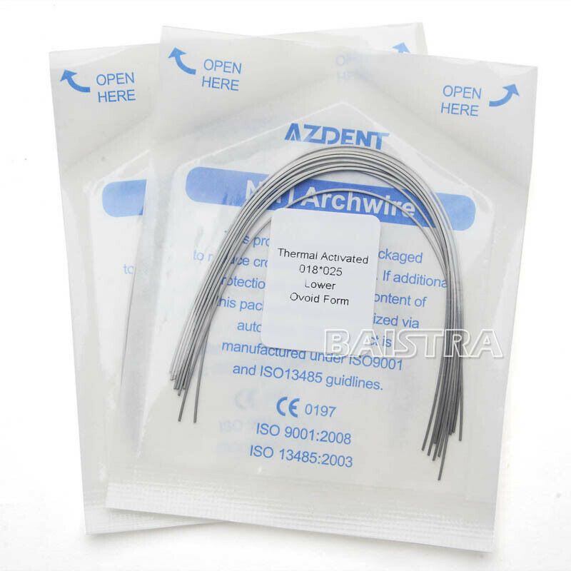 50X Dental Orthodontic Heat Thermal Activated Rectangular Arch Wires 18*25 Lower