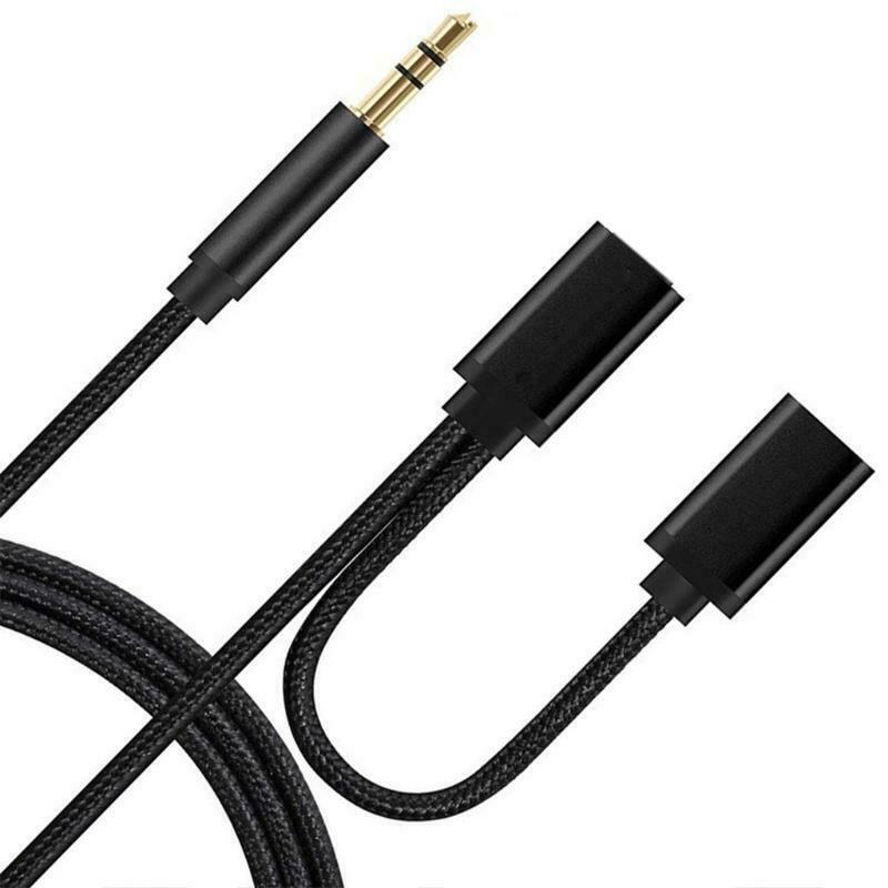 For I5 5S I6 6S I7 3.5mm 2 in 1 Aux Headphone Audio Jack Charger Cable Adapter