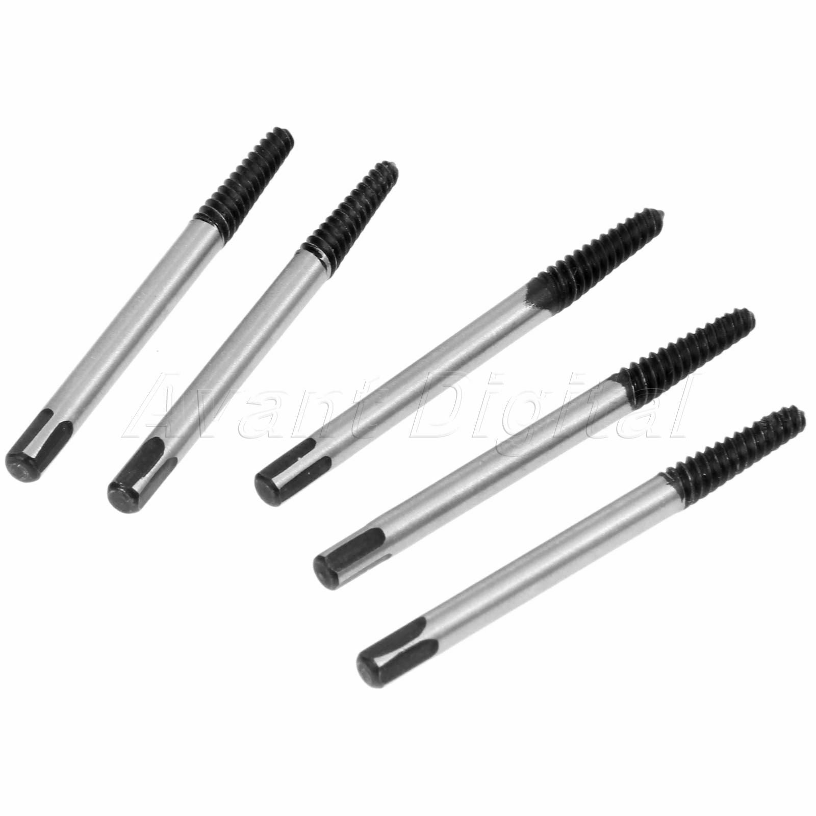5pcs 3mm-4mm Easy Out Broken Bolt Stud Damage Screw Remover Extractor Drill Bits
