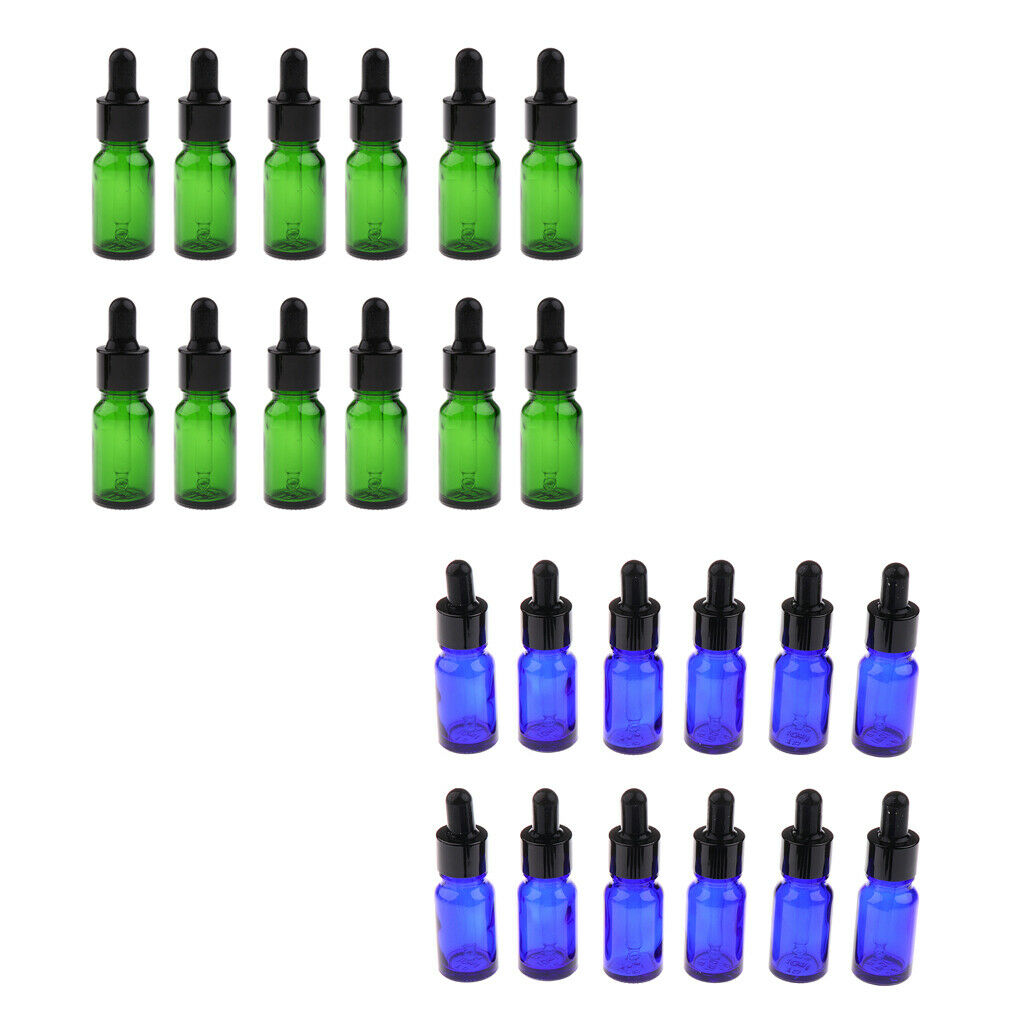 24pcs, Refillable Containers, Glass Bottles Case Holders with Eye Droppers,