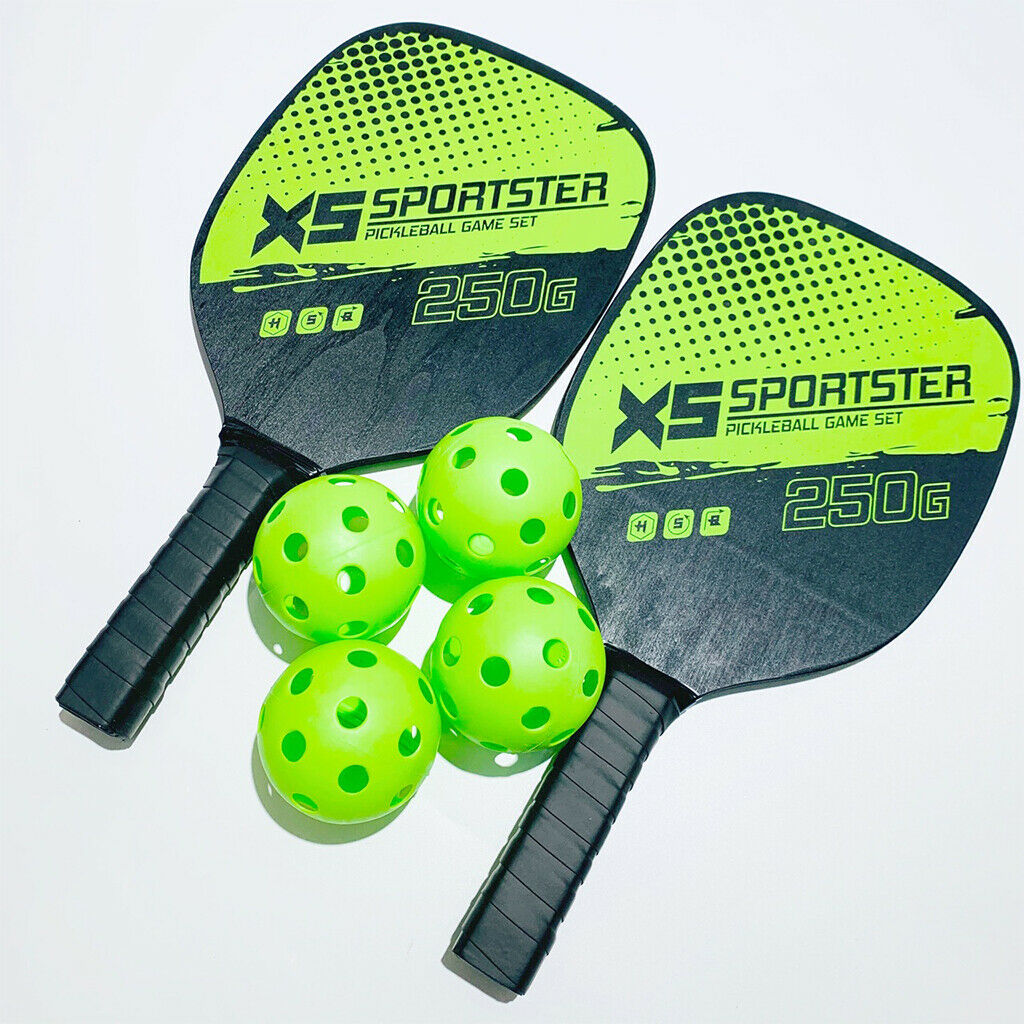 Pickleball Paddle Set Includes 2 Pickleball Rackets 4 Balls and Carry Bag