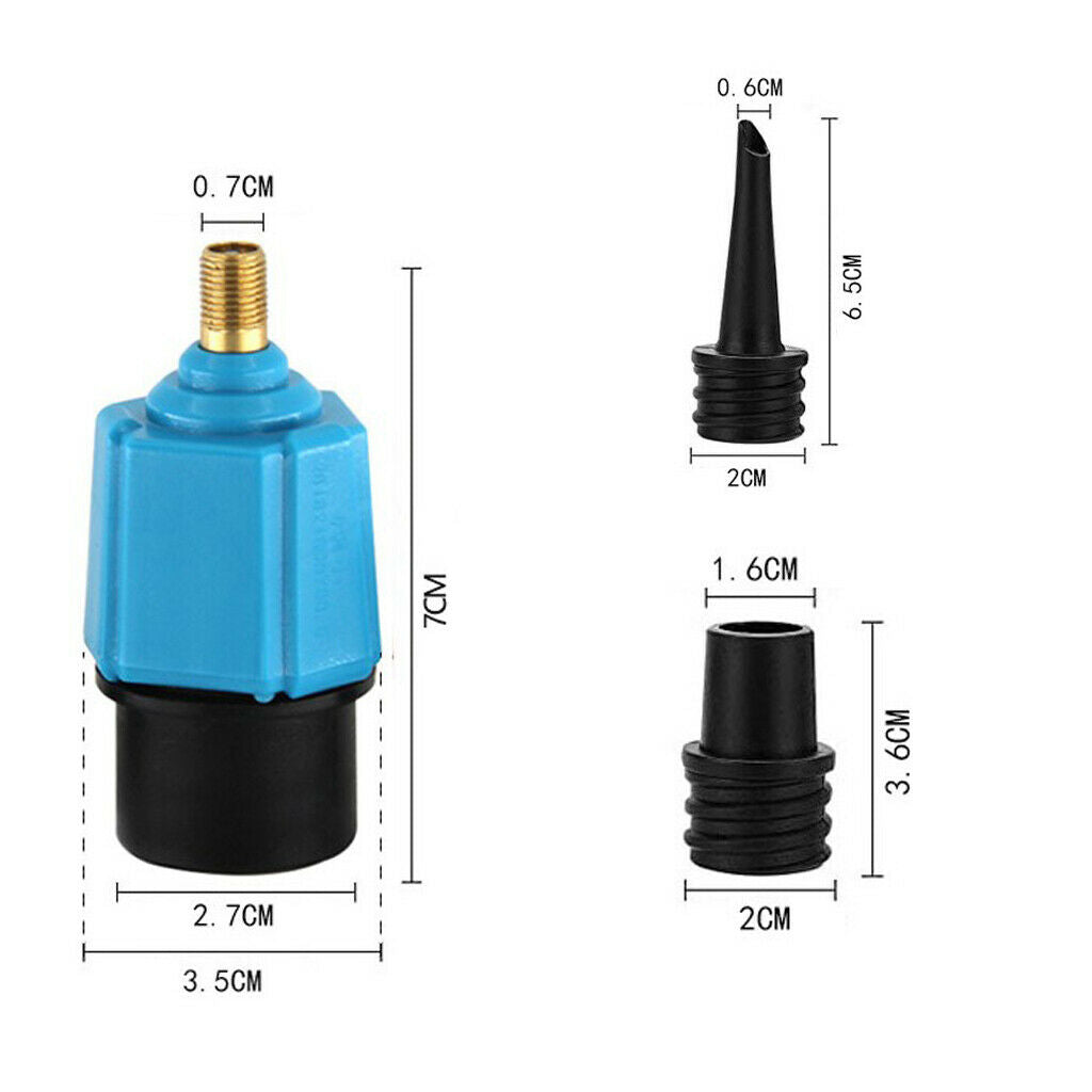 Inflatable Boat Air Valve Adapter SUPs Pump Adaptor Standard Pumping Converter