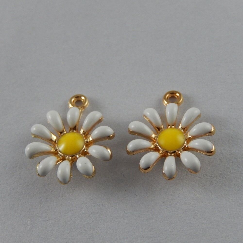 50992 Multi Color Alloy Sun Flower Enamel Charms Pendants Findings Jewelry 20x