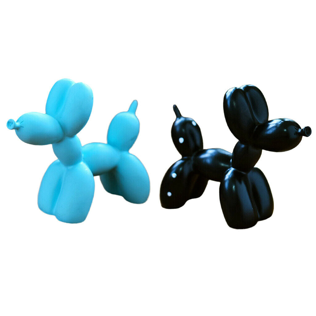2pcs Balloon Dog Ornament Shinning Collectable Sculpture Gifts For Child