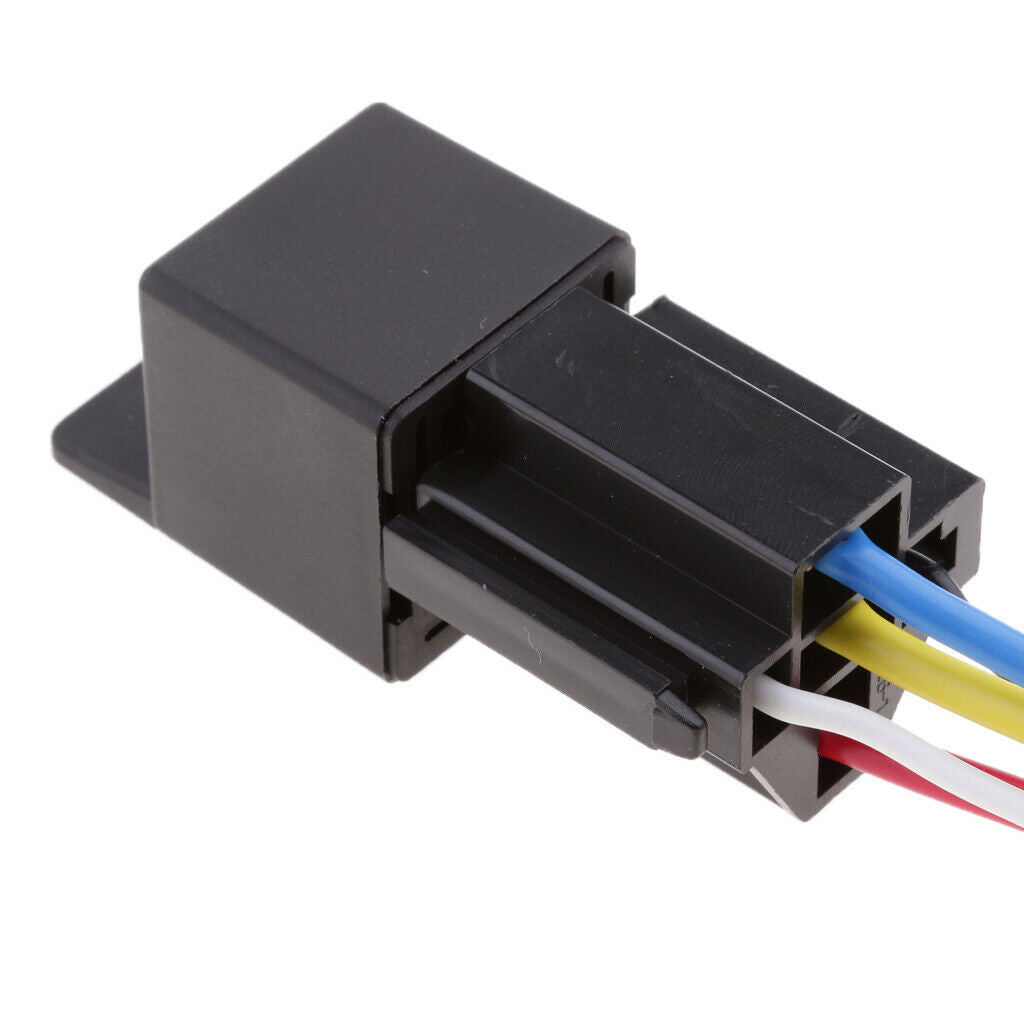 3 Sets DC 24Volt 80 Amp SPST Automotive 5Pins Relay 5 Wires Harness Sockets