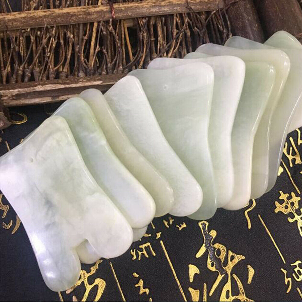 1x Massage Jade Stone Board Gua Sha Face Body SPA Facial Massager Scraping Tools