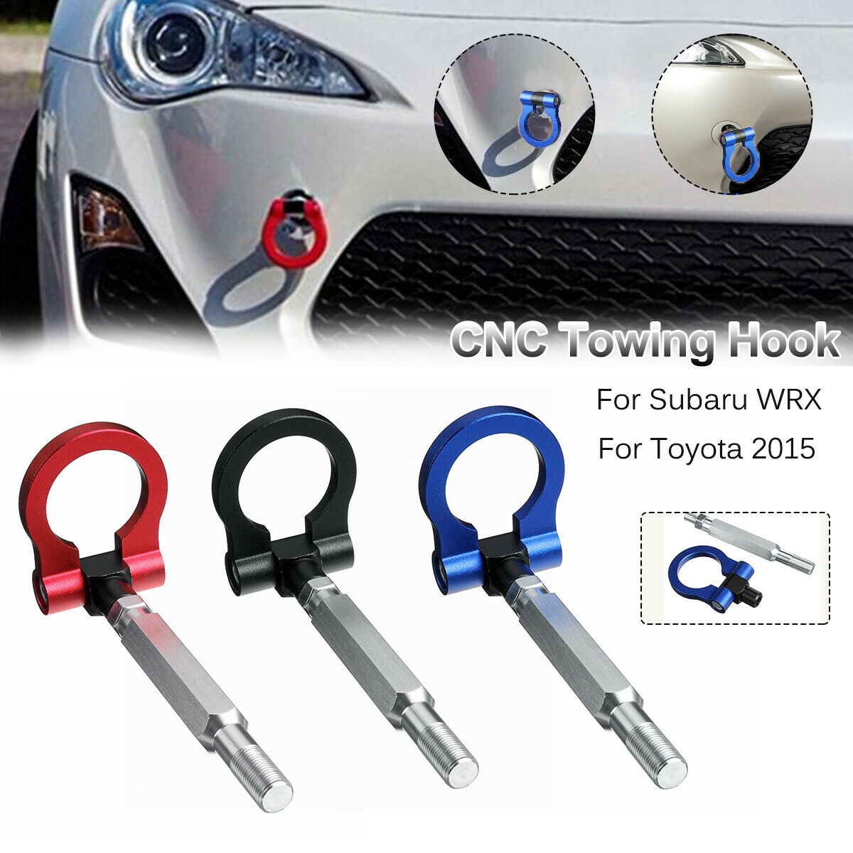 3 Color Track Racing Style CNC Aluminum Tow Hook For Subaru WRX For Toyot â—