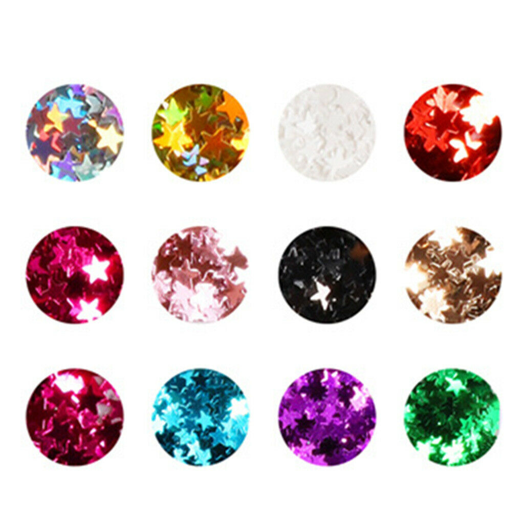Beauty Nail Sequins Paillette Tinsel Foil Flakes Make up Eyes Glitter Decals