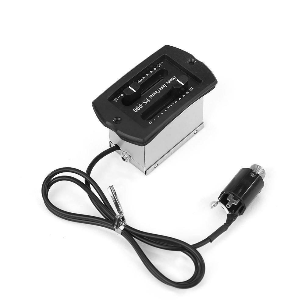 Guitar 2-Band EQ Equalizer Tuner System Pickup Preamp for Ukulele Acoustic HOT