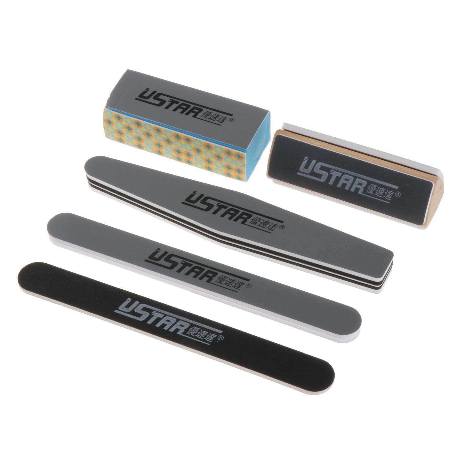 5 Style Double Side Nail Files Emery Board Modelling Nail Art Polish Tool