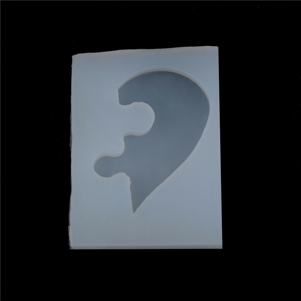2X Puzzle Heart Shape Silicone Mold Casting Love Mould For DIY Jewelry Pe.l8