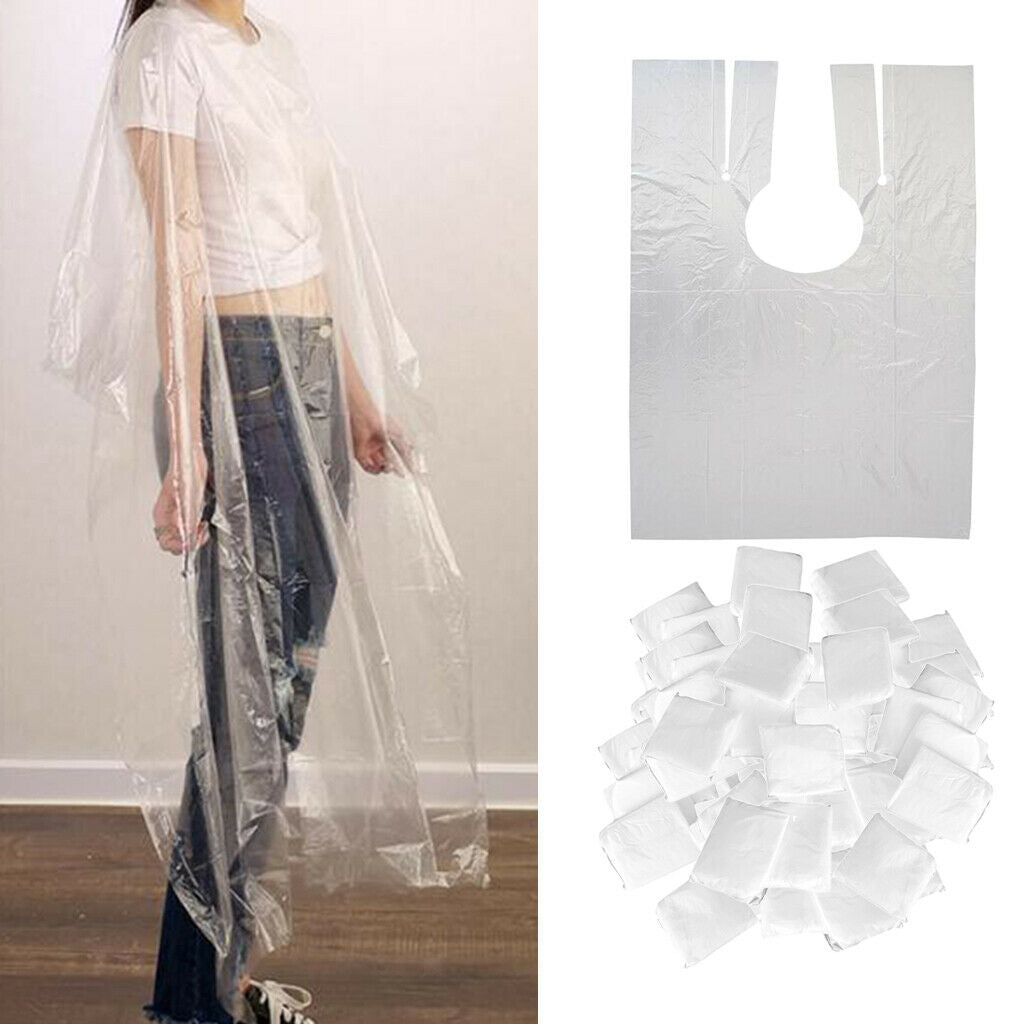 100x Waterproof Disposable Hair Cutting Cape Salon Gown Barber Capes Apron
