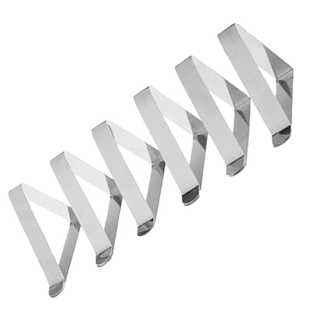 12x Practical Stainless Steel Tablecloth Table Cover Clips Clamps Holders Office
