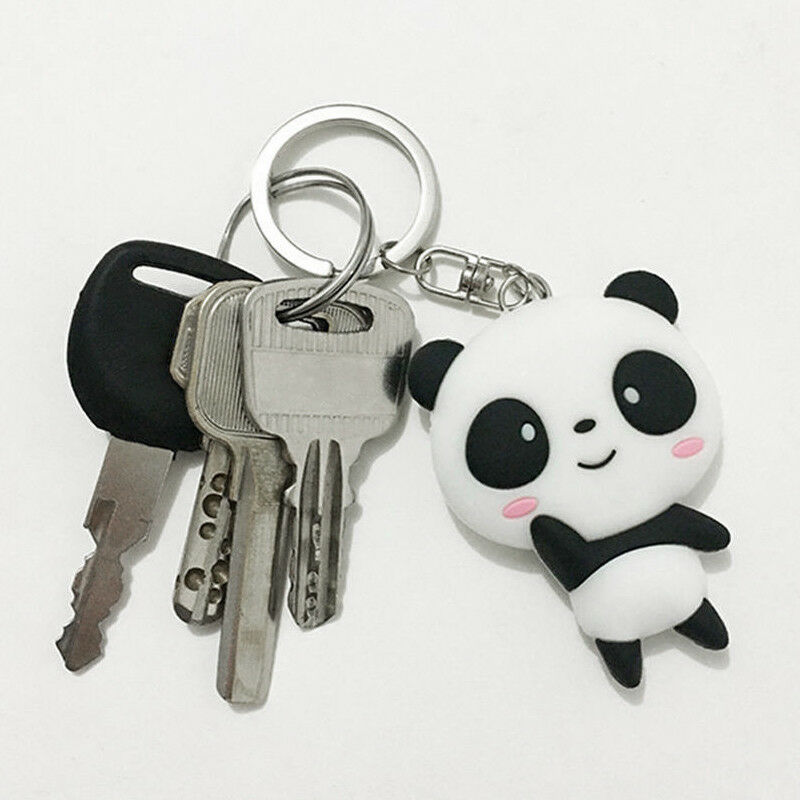 Keyring Keychains Cartoon Lovely Panda Silicone Bag Phone Pendant Double Sided