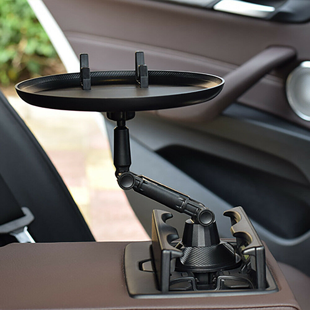 1PC Car Food Tray 360Âº Adjustable Snack Tray Drink Tray Car Cup Cellphone Holder