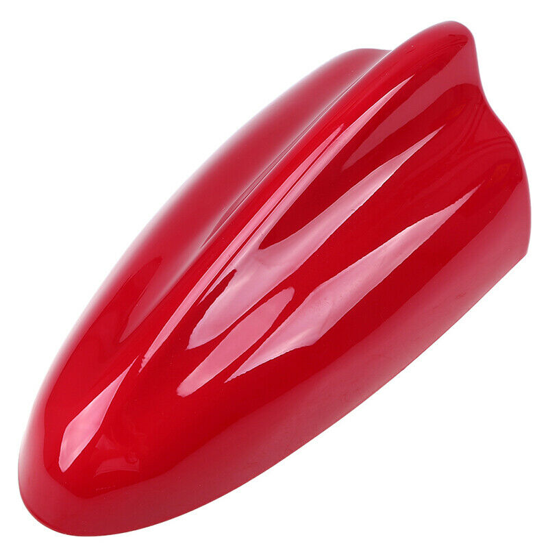 Universal CAR Top Roof Shark Fin Antenna AM/FM Signal Aerial Kit Decoration Red