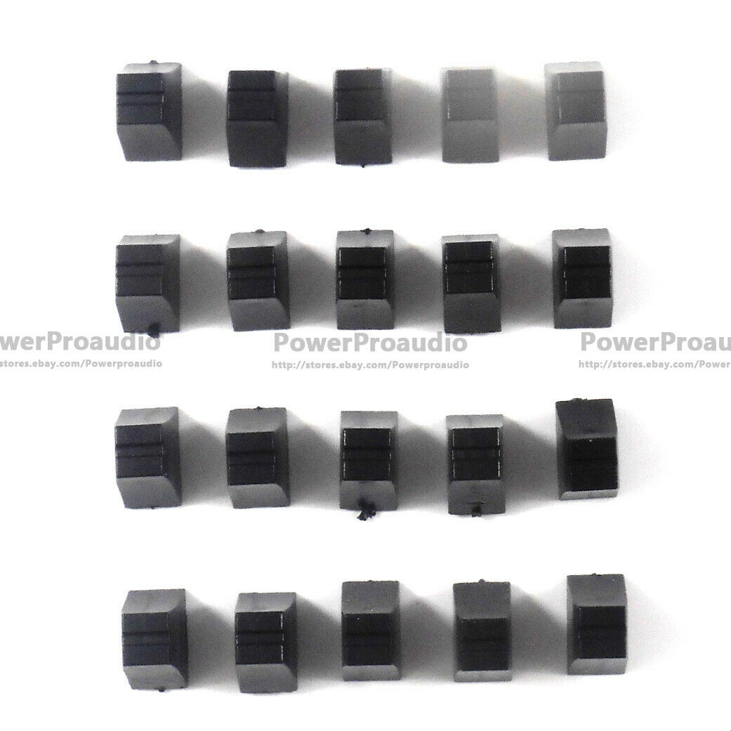 20pcs Black Potentiometer Fader Knob Cap 12mmLx7mmW For Pioneer Mixer Equalizer