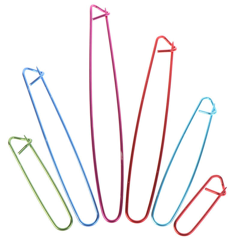 6pcs Marker Stitch Holder Needle Clip Safety Pins Knitting Crochet Weaving T SJ