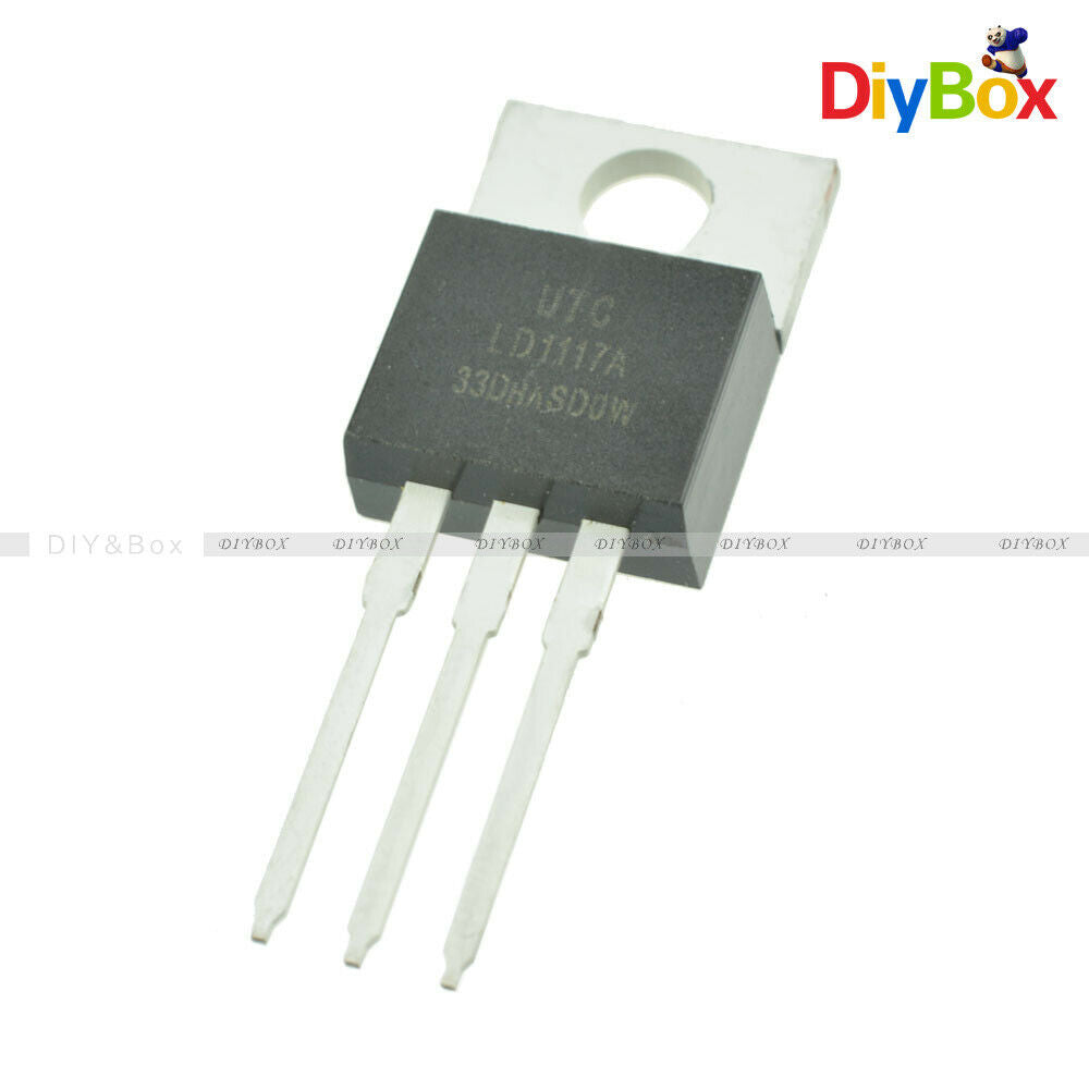 2Pcs 3.3V Volt LD1117V33 Linear Voltage Regulator 800mA TO-220