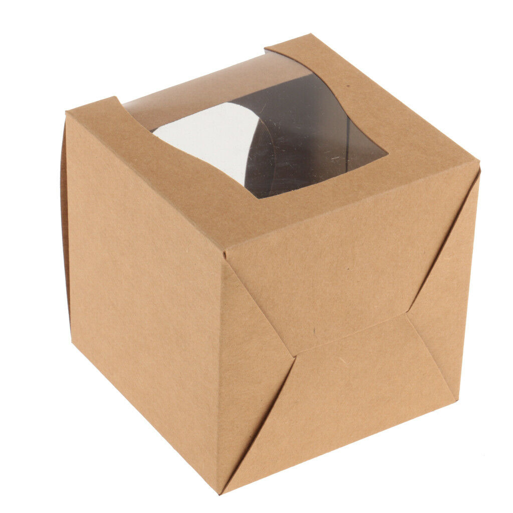 24 Pieces Kraft Paper Cake Cupcake Box Bakery Wedding Favor Gift  Brown