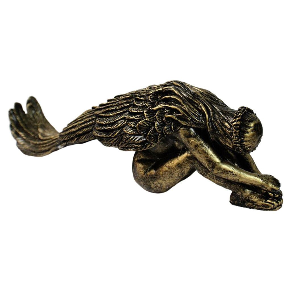 Angel Figures Vivid Angel Fairy Statue Art Crafts Desktop Decor Gift Golden