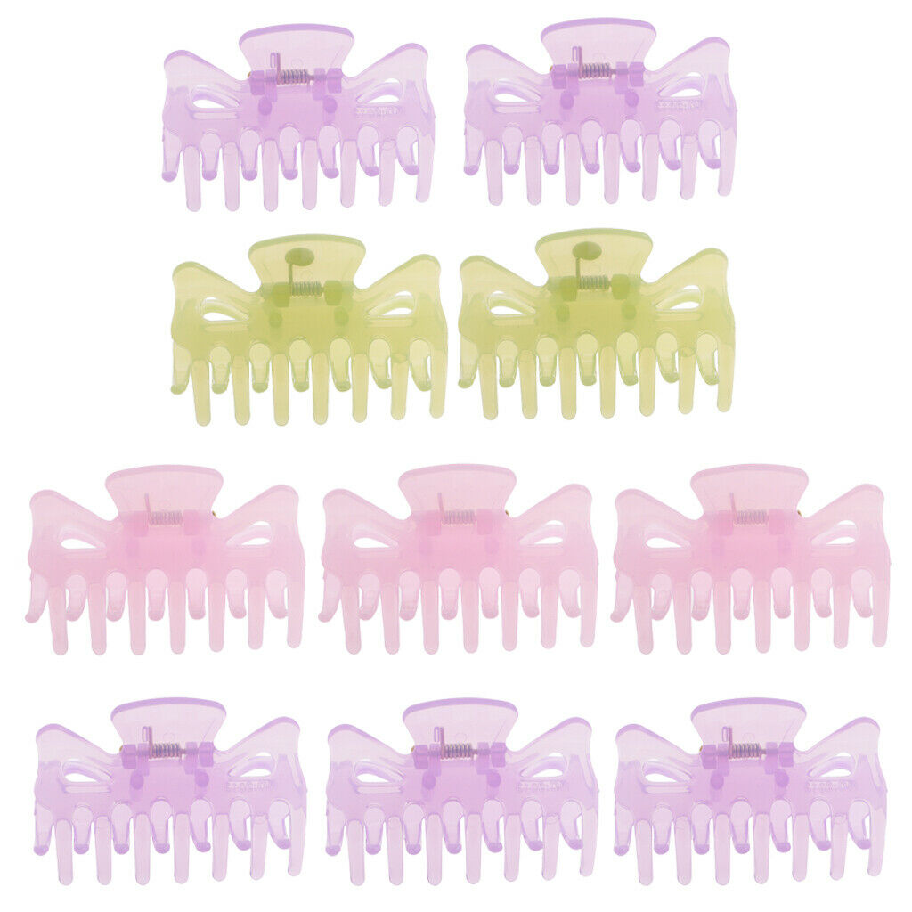 10pcs Plastic Hairdressing Hairdressers Butterfly Hair Claw Clip Clamps