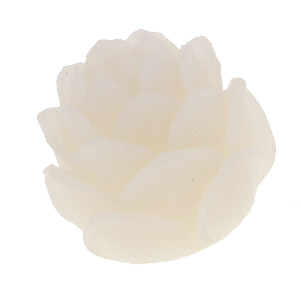 White Buddhism Jade Bodhi  Carved Lotus Beads DIY Jewellery Making Charm