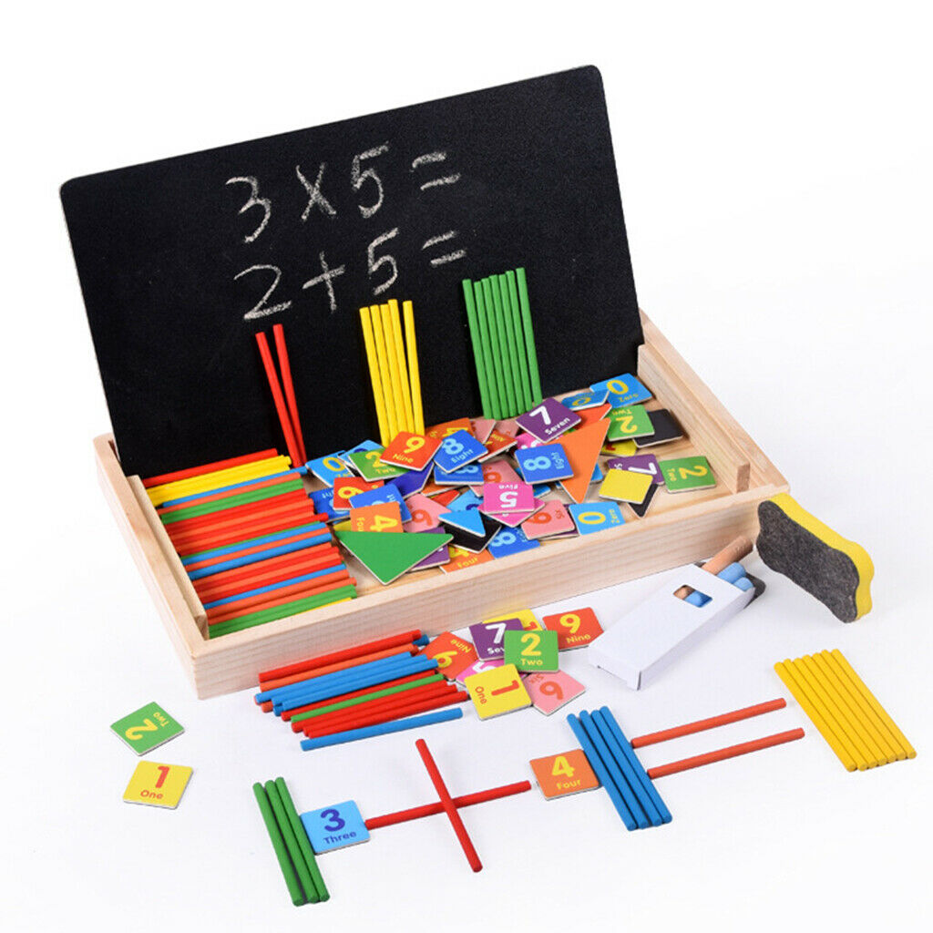 Counting Sticks Wood Card Mathematics Teaching Aids Puzzles Toys Age 3+