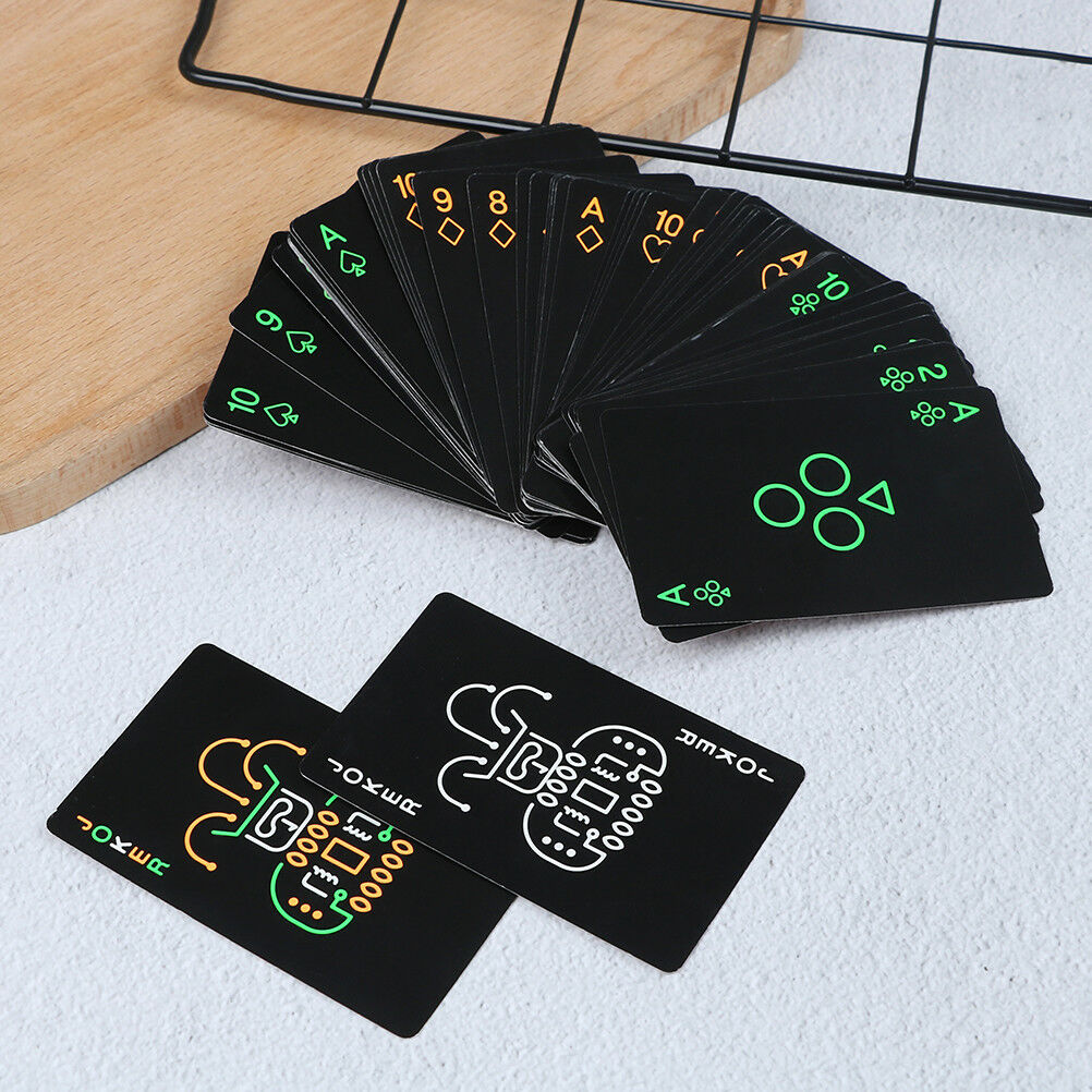 Dark luminous glow poker card bar party KTV fluorescent playing cards night BDA