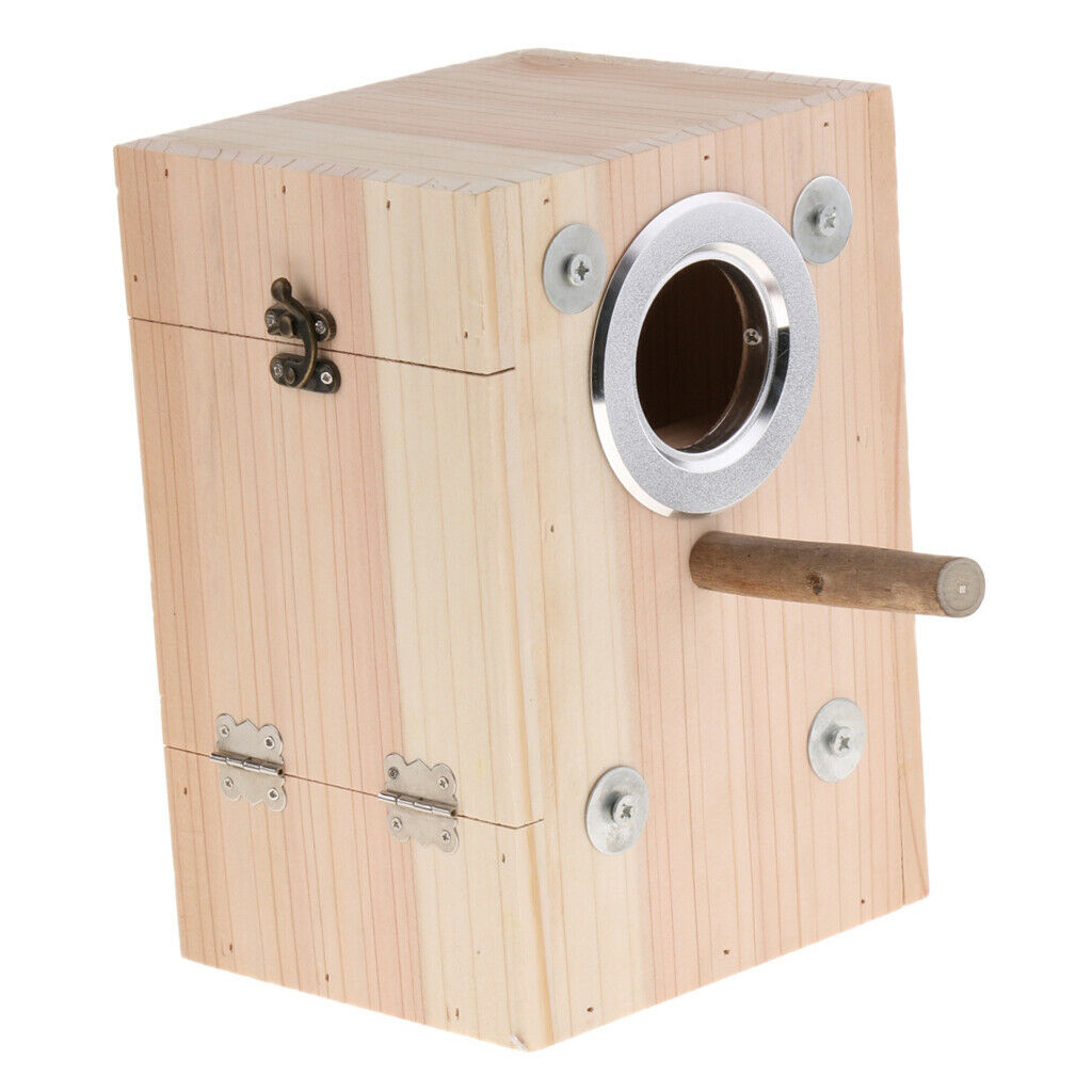 2x Birdhouse, Wooden Bird House, Parrot Breeding Nest Nesting Box Small Animal