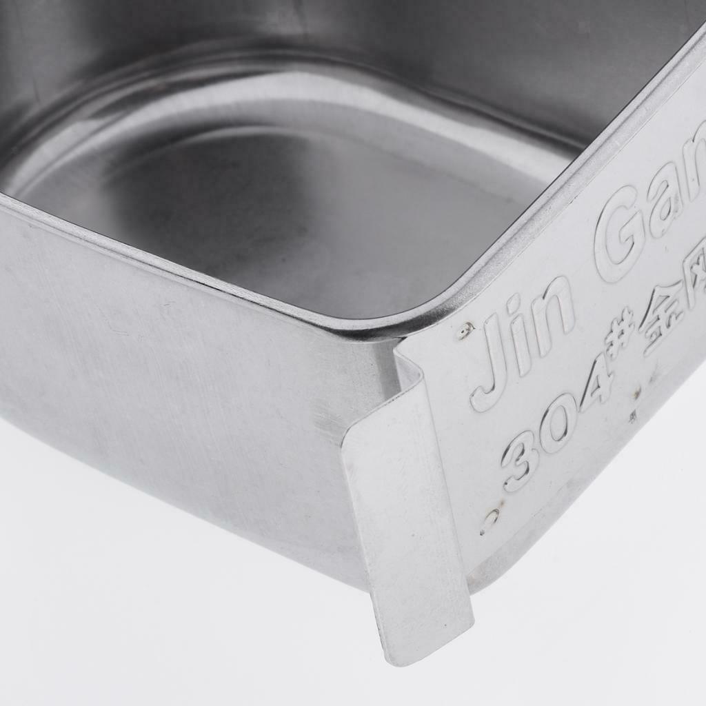 Haing Bird Feeding Cups, Stainless Steel Food Water Bowls Dish Feeder for