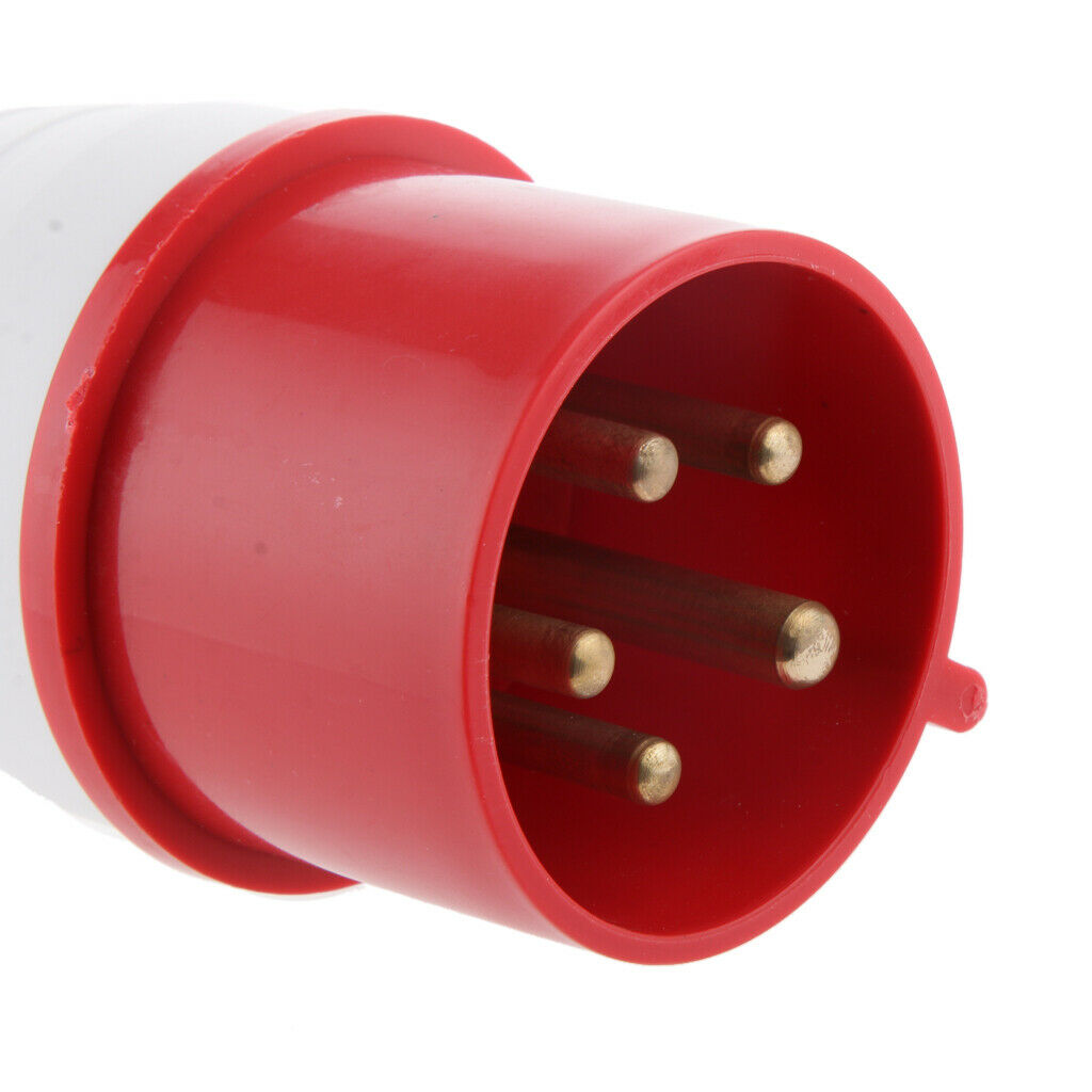 2x 5 Pin Plug Surface Mounted Waterproof IP44 380V - 415V 32A