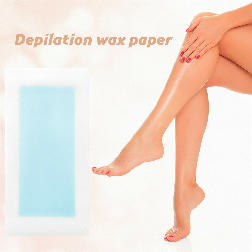 10 Piece Double Side Leg Arm Body Hair Removal Cold Wax Strips Paper Blue