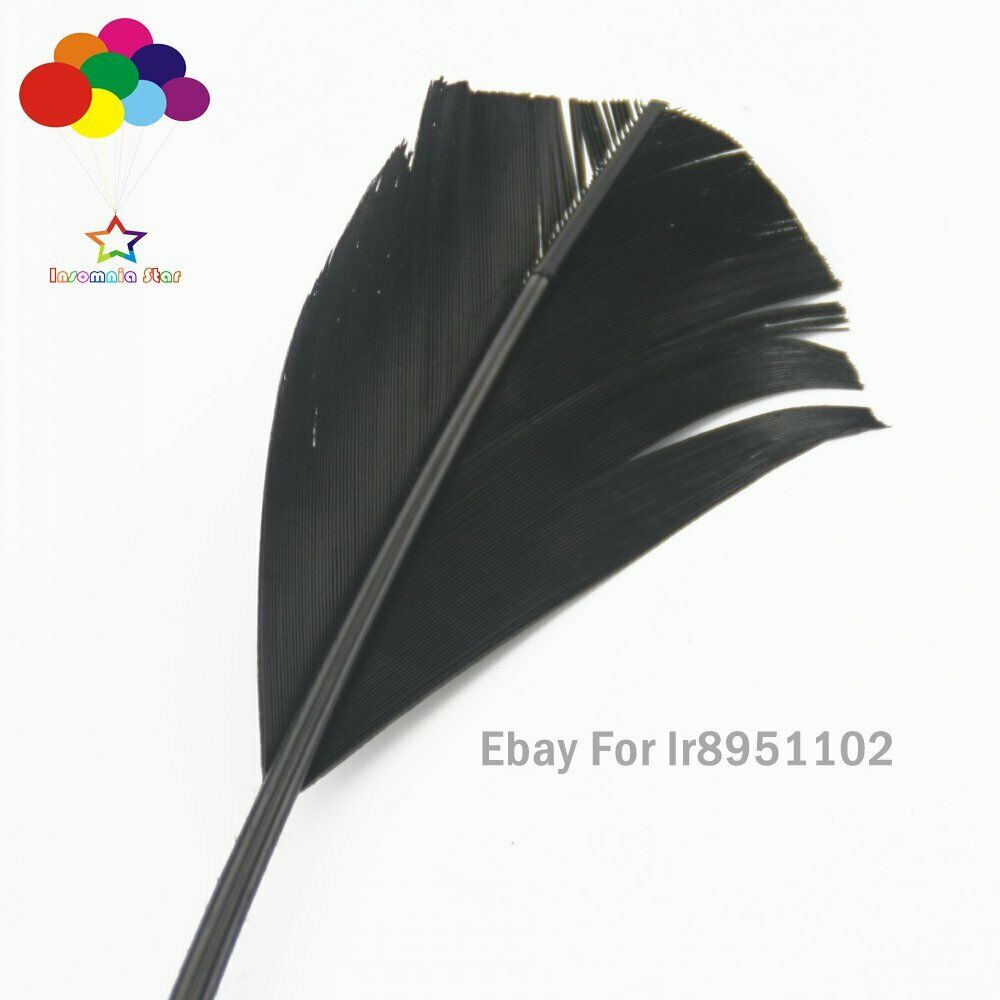 Black 100pcs 28-35 cm turkey wing feathers 11-14inch Plume Decoration Carnival