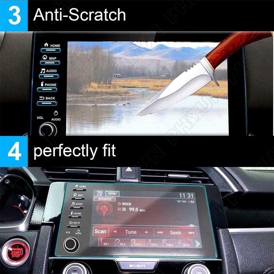 7" inch 5 Buttons Car Navigation Display Tempered Glass Film For Civic 2020 2021