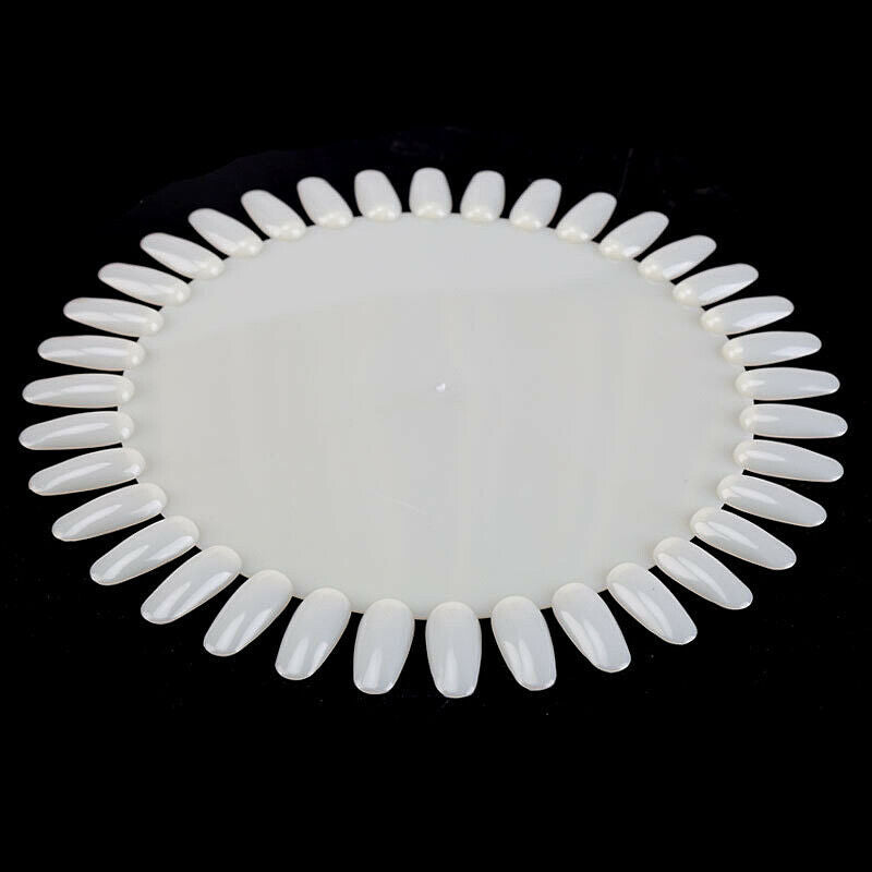 1pc White Nail Art Polish Display 36 Wheel Nails Palette Painting Board Manicure