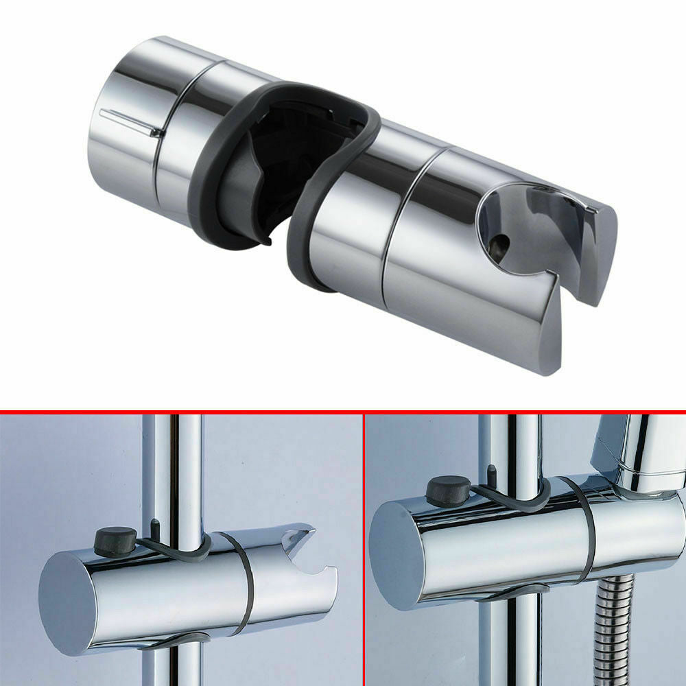 18-25mm Strong Shower Head Riser Rail Clamp Bracket Holder Twist Chrome Finish