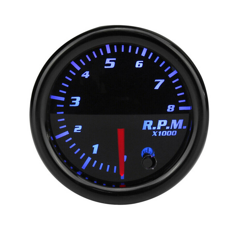2'' Car Tacho Gauge Meter Tachometer 0-8000 RPM 7 Color LED Display Universal