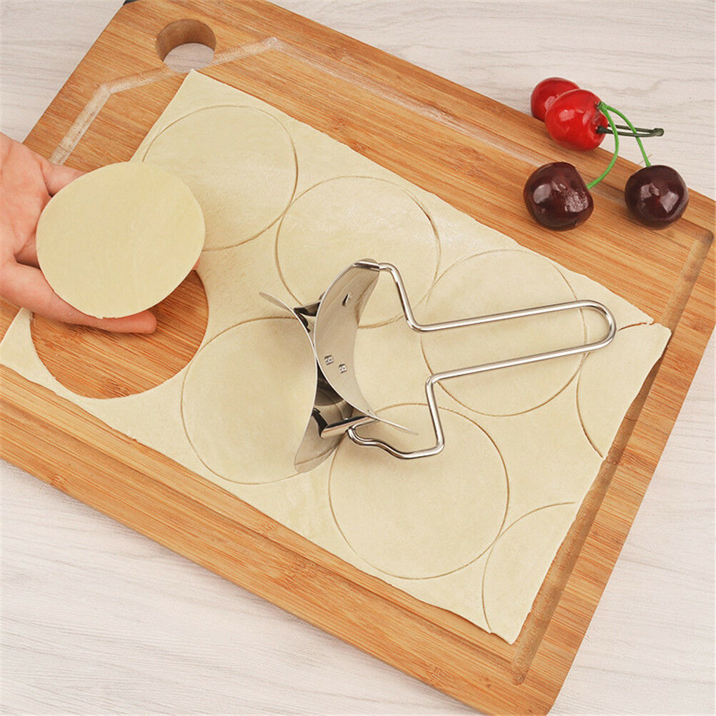 Stainless Steel WraperDough PresserCutter Dumpling Pie Mould Maker Pastry .l8
