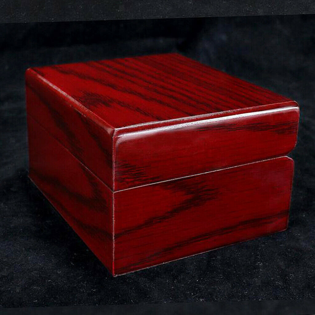 Luxury Single Slot Wooden Wood Watch Case Wristwatch Box Organizer Storage Red