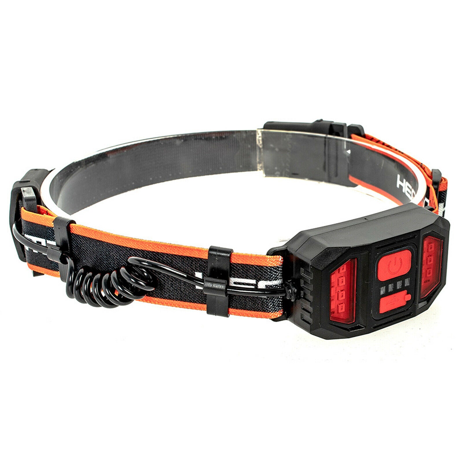 USB LED Headlamp Torch Flashlight Broadbeam Head Band Lamp for Camping