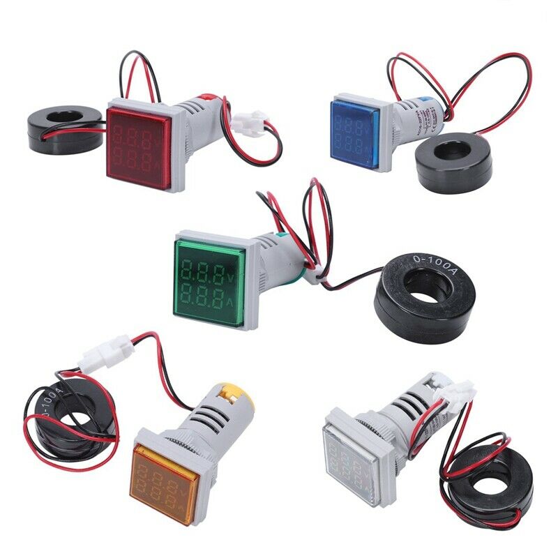 Led Digital Dual Display Voltmeter Ammeter Voltage Gauge Meter Ac 60-500V 0-10B3