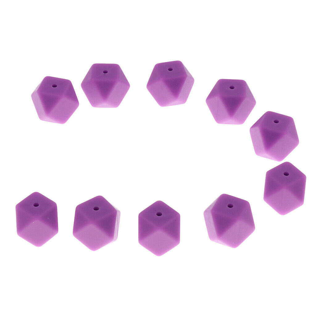 Baby Teething DIY Necklace Teether BPA-Free Beads Silicone Purple