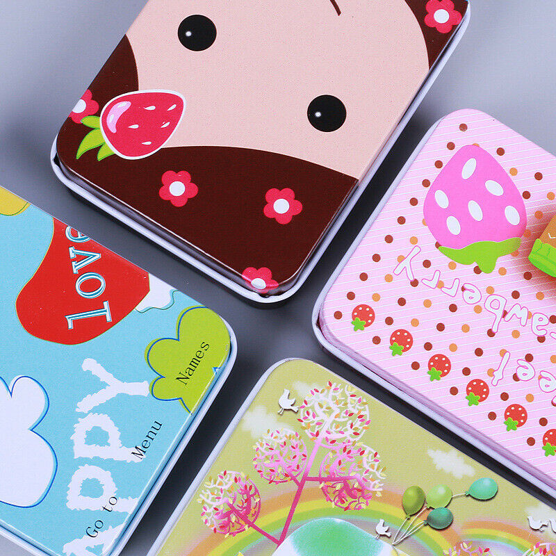 1PC Cartoon Tin Sealed Jar Packing Box Jewelry Candy Storage Cans Coin Gift  Qx