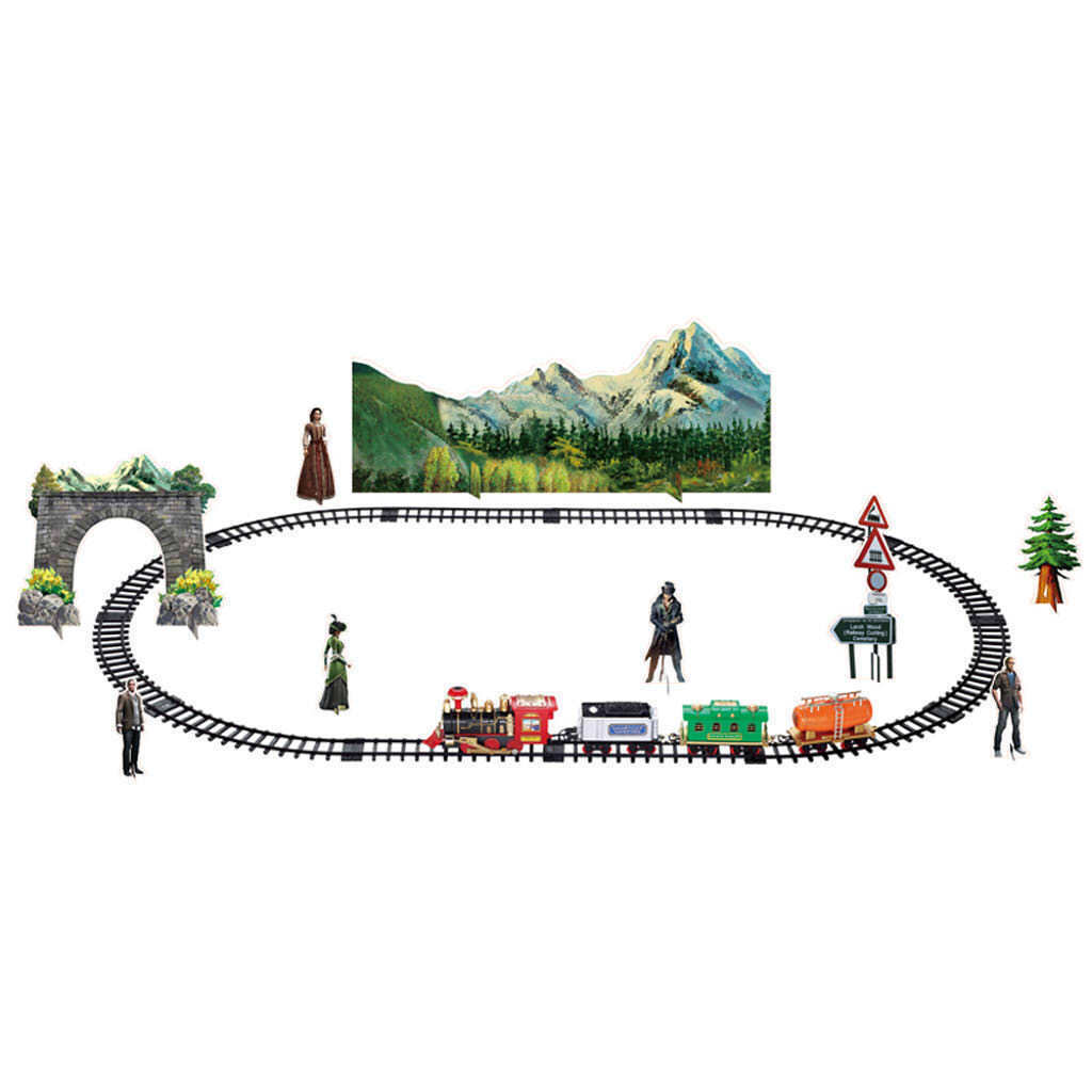Remote Control Christmas Train Set - Lights, Sound, & Real Smoke - Kids Gift